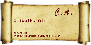 Czibulka Aliz névjegykártya